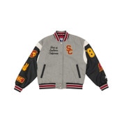 USC Trojans Women's Gray SC Interlock Club House Varsity Jacket